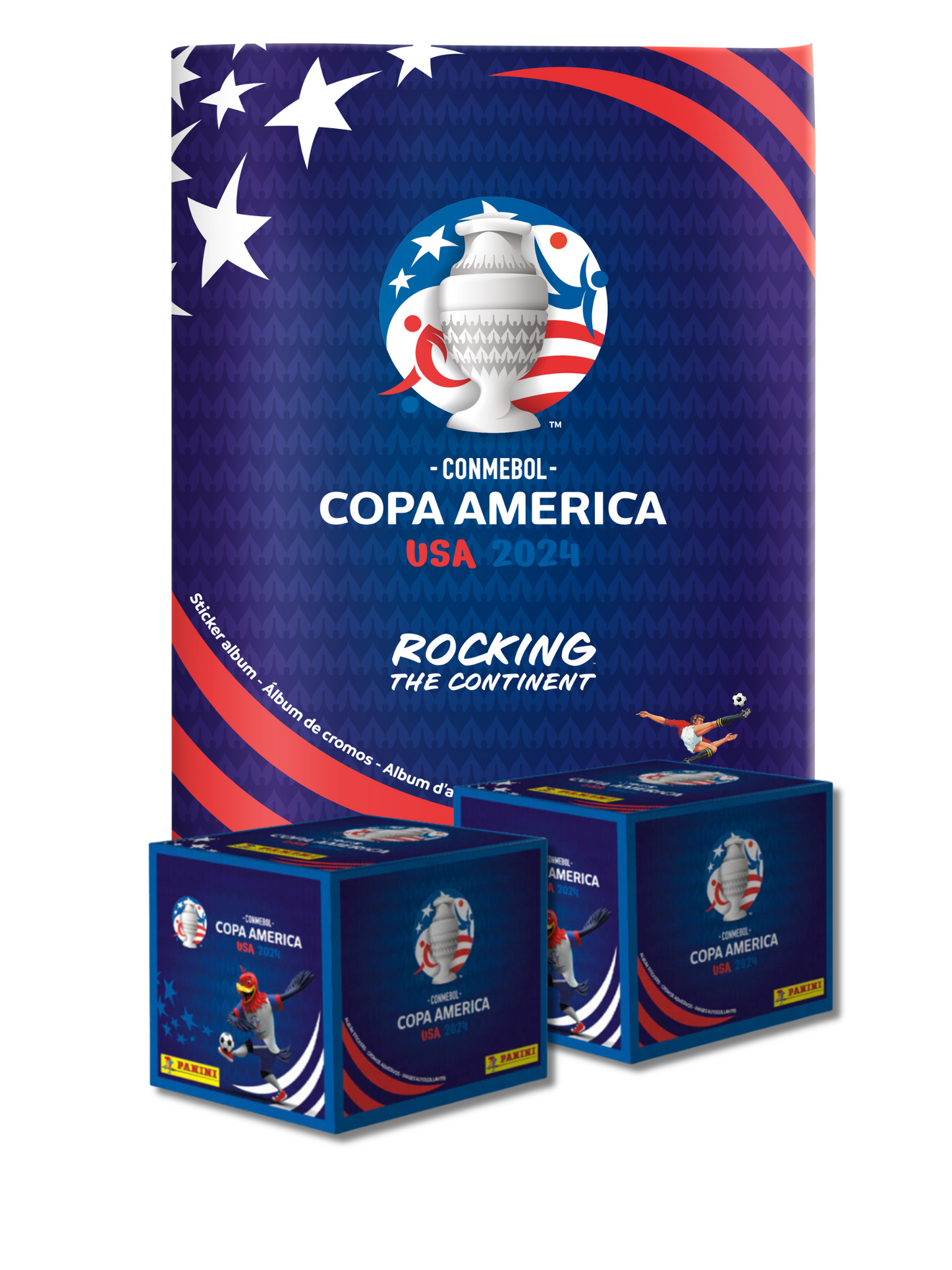 Panini® Copa America 2024 2 Sticker Boxes (500 stickers) + Soft Cover Album