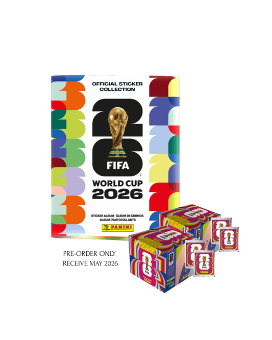 (Pre-Order) Panini® FIFA World Cup Soft Cover Album + TWO LARGE Sticker Boxes (100 Packs Total)