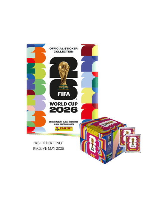 (Pre-Order) Panini® FIFA World Cup Soft Cover Album + ONE LARGE Sticker Box (50 Packs Total)