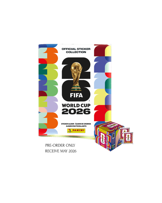 (Pre-Order) Panini® FIFA World Cup Soft Cover Album + ONE SMALL Sticker Box (25 Packs Total) (Copy)