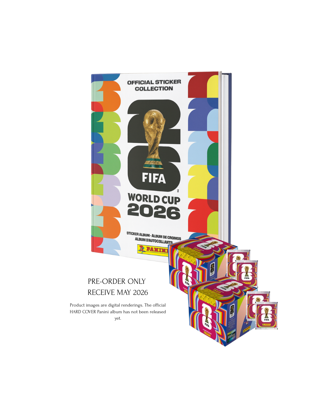 (Pre-Order) Panini® FIFA World Cup LIMITED HARD COVER Album + TWO LARGE Sticker Boxes (100 Packs Total)