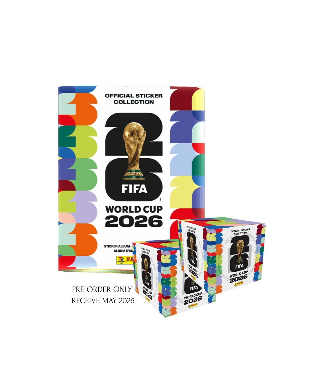(Pre-Order) Panini® FIFA World Cup Soft Cover Album + TWO LARGE Sticker Boxes (100 Packs Total)