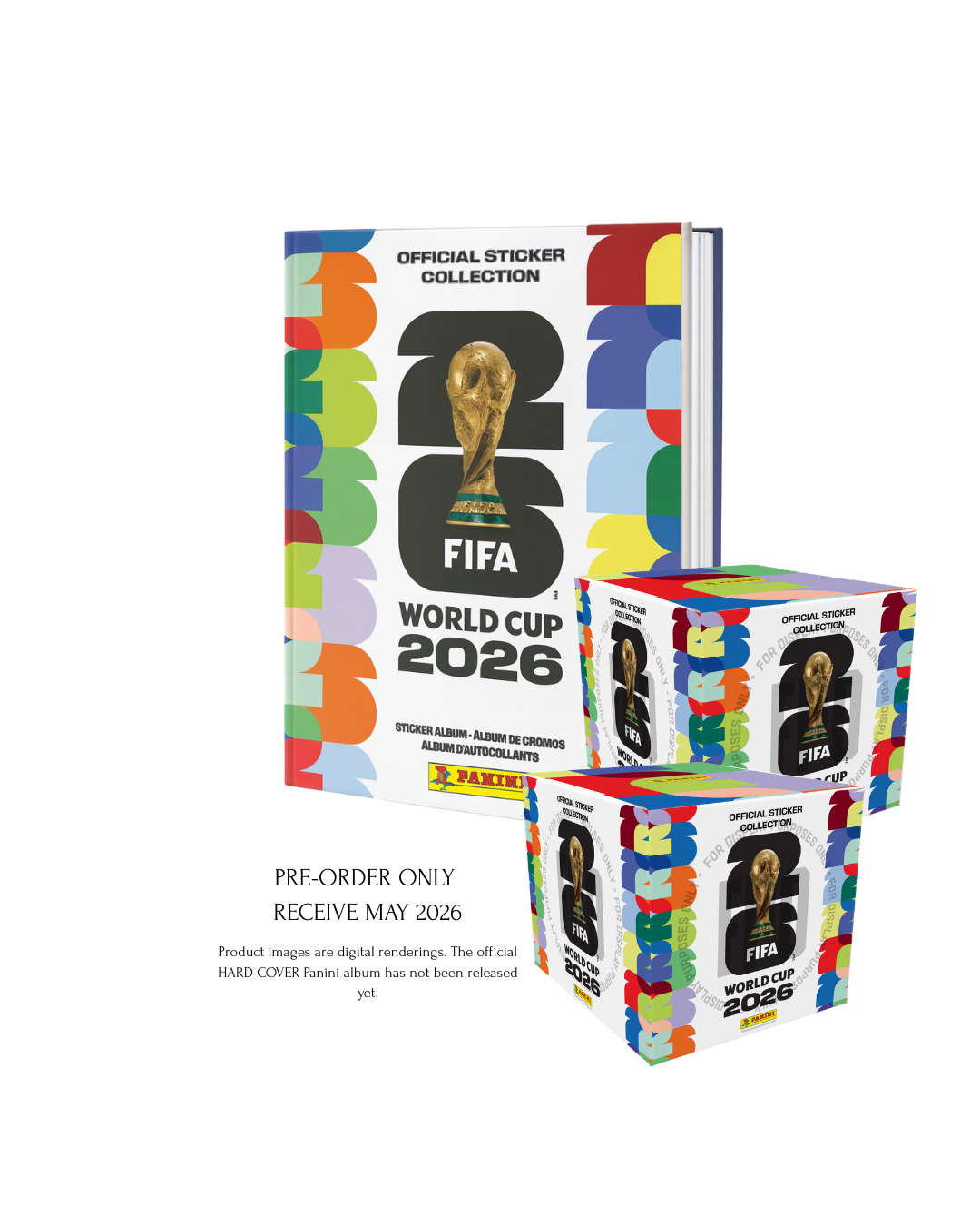 (Pre-Order) Panini® FIFA World Cup LIMITED HARD COVER Album + TWO LARGE Sticker Boxes (100 Packs Total)
