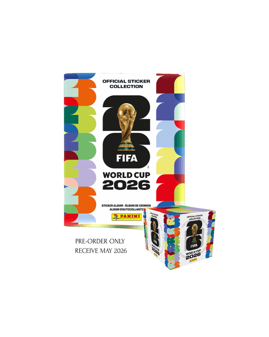 (Pre-Order) Panini® FIFA World Cup Soft Cover Album + ONE SMALL Sticker Box (25 Packs Total) (Copy)